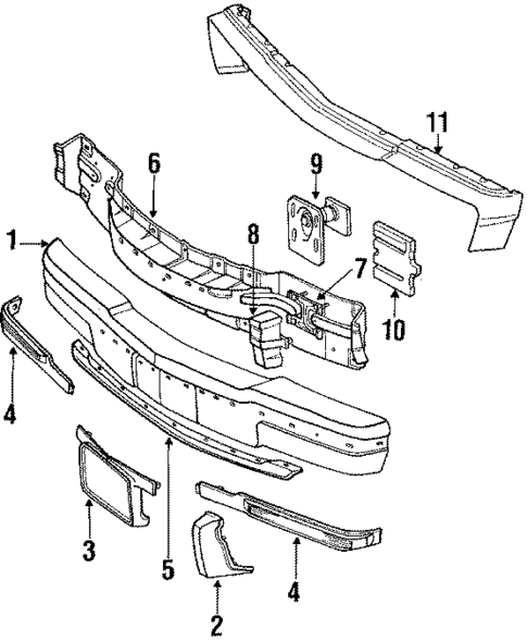 Bumper Assembly for 1991 Mercury Colony Park #0