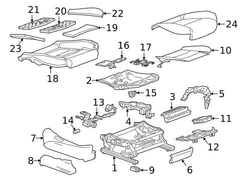 Passenger Seat Components for 2017 Cadillac CT6 #4
