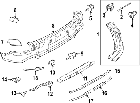 Bumper & Components - Rear for 2022 Porsche Cayenne #0