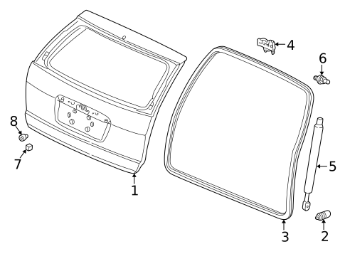 Liftgate for 2005 Acura MDX #1