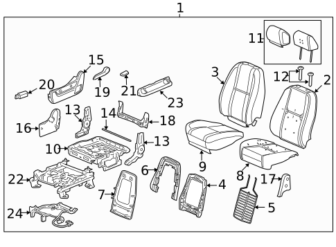 Front Seat Components for 2007 Cadillac Escalade ESV #3