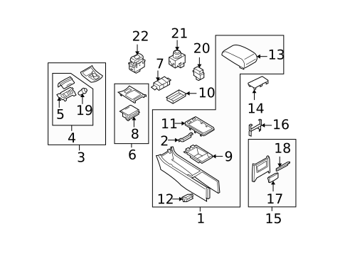 Console for 2009 INFINITI G37 #2