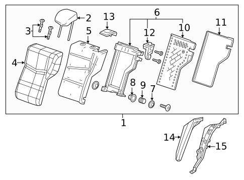 Rear Seat Components for 2025 Cadillac CT4 #6