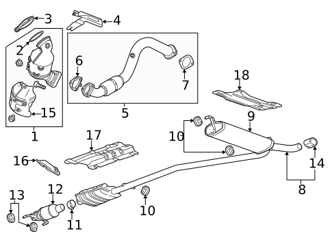 Exhaust Components for 2017 Buick Encore #1