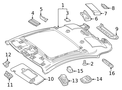 Interior Trim - Roof for 2021 Mercedes-Benz S63 AMG #0
