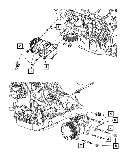 Air Conditioner Compressor and Mounting for 2008 Chrysler Pacifica #0