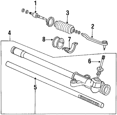 Steering Gear & Linkage for 1989 Honda CRX #0