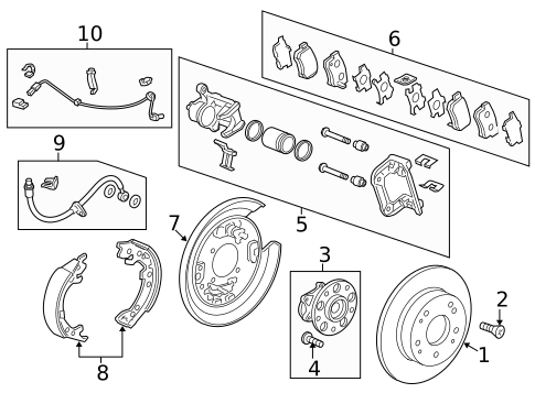 Rear Brakes for 2014 Acura MDX #1