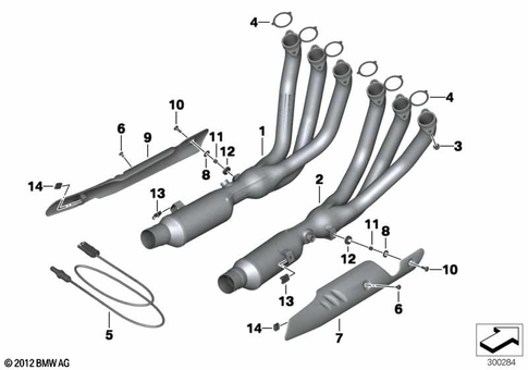 Exhaust System Parts with Mounts for 2019 BMW-Motorrad K 1600 GT #0
