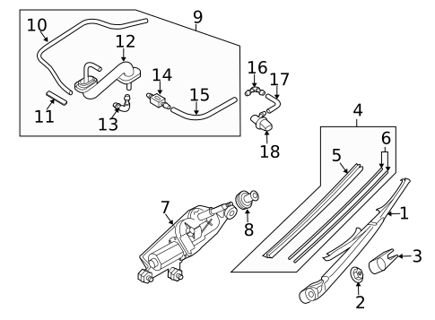 Wiper & Washer Components for 2011 Mazda CX-7 #1