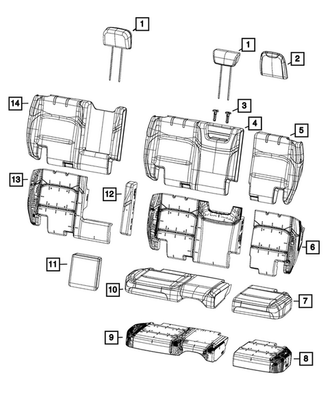 Rear Seats - Second Row for 2025 Jeep Wrangler #5