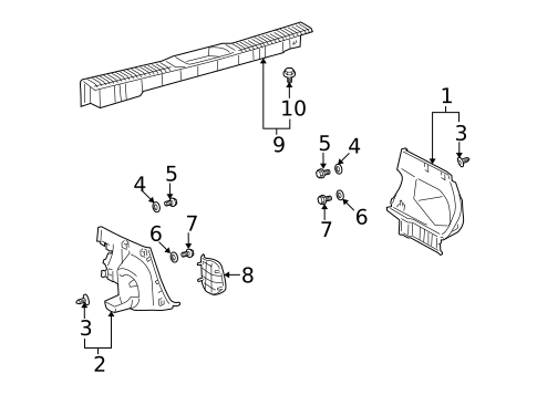 Interior Trim - Rear Body for 2009 Pontiac Vibe #2