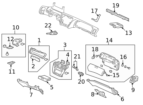 Instrument Panel for 2000 Honda Accord #3