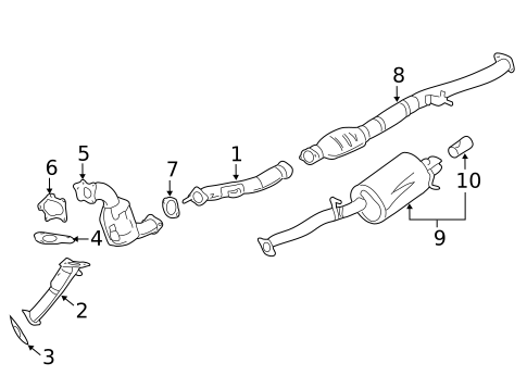 Exhaust Components for 2002 Subaru Impreza #0