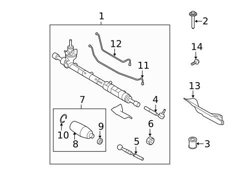 Steering Gear & Linkage for 2010 Ford Fusion #0