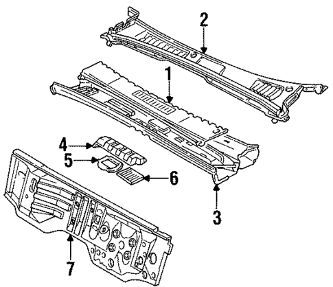 Cowl for 1992 Volvo 960 #0