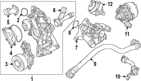 Water Pump for 2023 BMW X7 #0