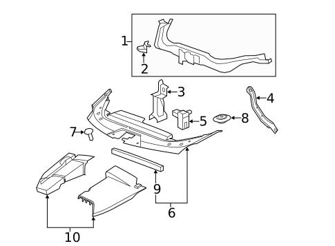 Radiator Support for 2011 Cadillac CTS #1