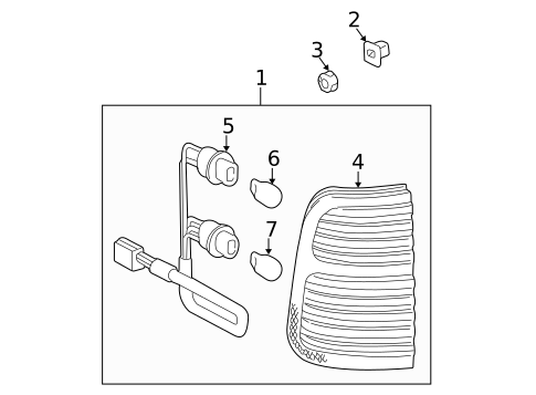 Tail Lamps for 1998 Lexus LX470 #0