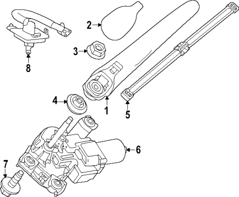 Wiper & Washer Components for 2025 Mercedes-Benz EQE SUV AMG® #0