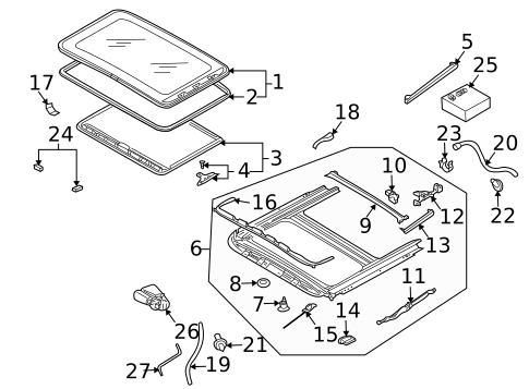 Sunroof for 2004 Volkswagen Touareg #0