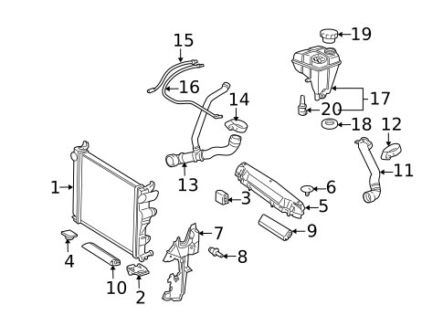 Radiator & Components for 2009 Mercedes-Benz SL63 AMG #0