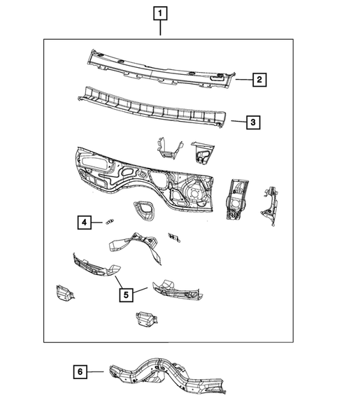Cowl and Dash Panel for 2020 Dodge Durango #2