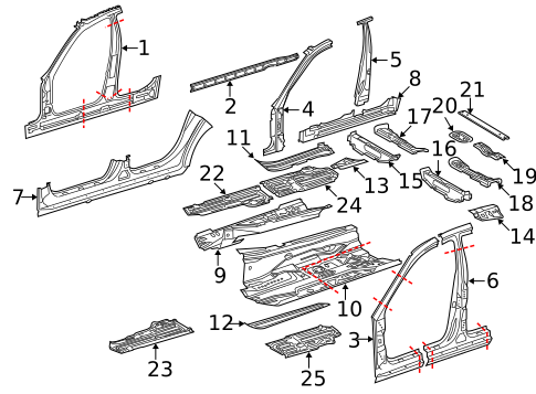 Floor & Rails for 2009 Mercedes-Benz E63 AMG #0