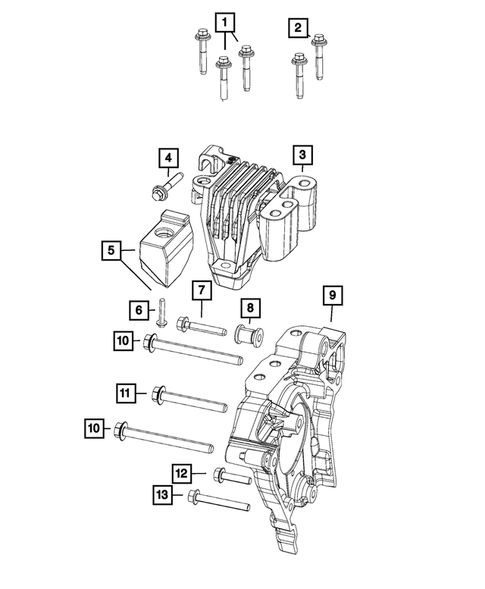 Engine Mounting for 2018 Jeep Cherokee #2