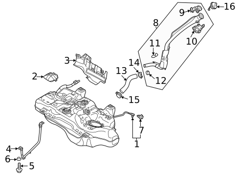 Fuel System Components for 2020 Mazda CX-30 #1