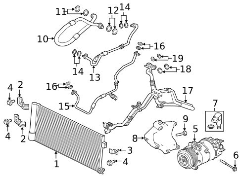 Condenser, Compressor & Lines for 2017 Jaguar XE #0