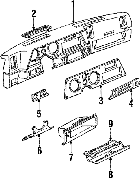 Instrument Panel for 1986 Chevrolet Cavalier #0