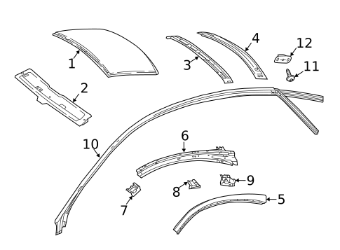 Roof & Components for 2021 Mercedes-Benz E 450 #0