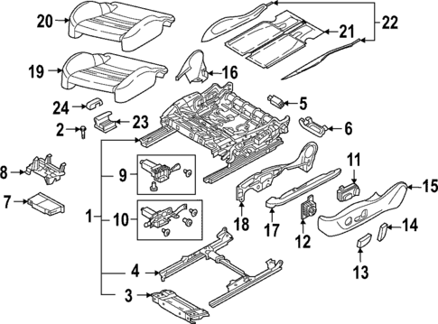 Passenger Seat Components for 2022 Audi A6 allroad #1