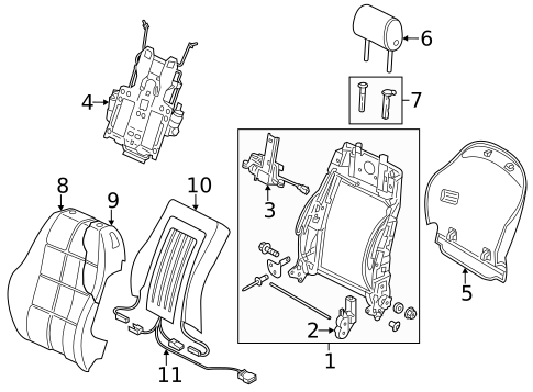 Front Seat Components for 2012 Audi A8 Quattro #3