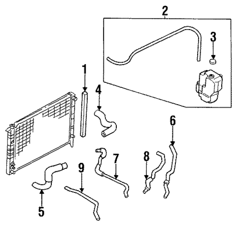 Radiator & Components for 1996 INFINITI Q45 #1