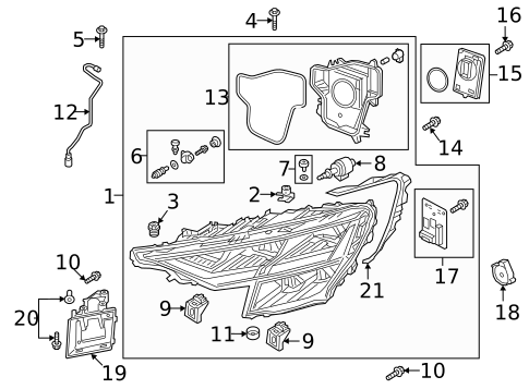 Headlamp Components for 2022 Audi RS Q8 #0