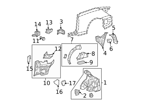 Inner Structure for 2007 Toyota Solara #1