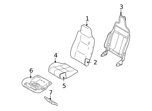 Front Seat Components for 2005 Mazda B2300 #1