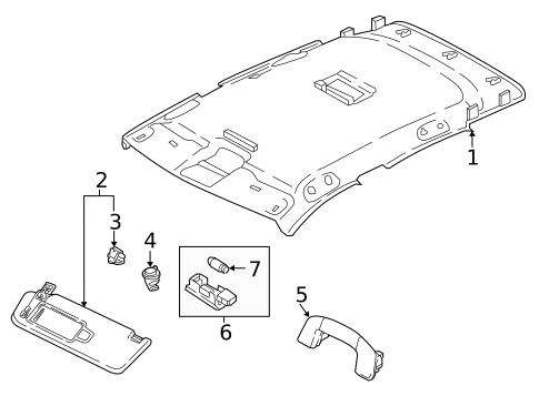 Interior Trim - Roof for 2025 Volkswagen Taos #1