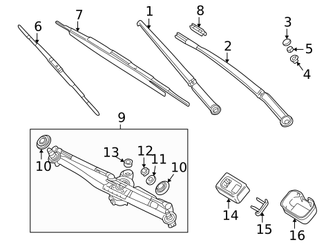 Wiper & Washer Components for 2000 BMW 323Ci #0