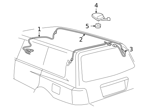 Antenna & Radio for 2012 Toyota Highlander #3