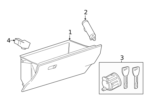 Glove Box for 2018 Lexus ES350 #1