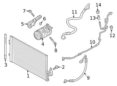 Condenser, Compressor & Lines for 2015 BMW X3 #0
