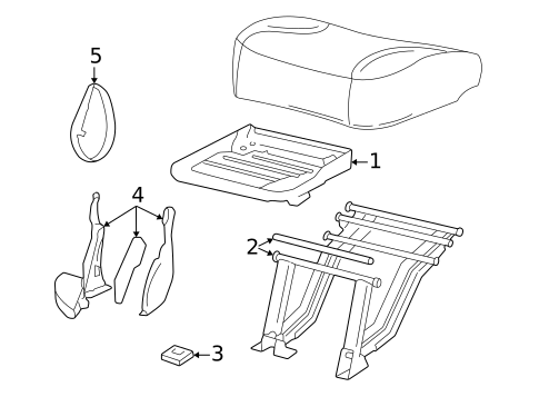 Rear Seat Components for 2001 Ford Expedition #3