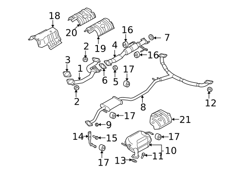 Exhaust Components for 2009 Mazda CX-9 #0