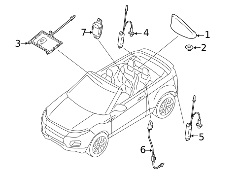 Antenna & Radio for 2017 Land Rover Range Rover Evoque #0