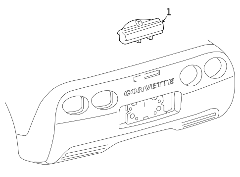 High Mounted Stop Lamp for 1999 Chevrolet Corvette #0