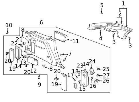 Interior Trim - Quarter Panels for 2002 Pontiac Aztek #0