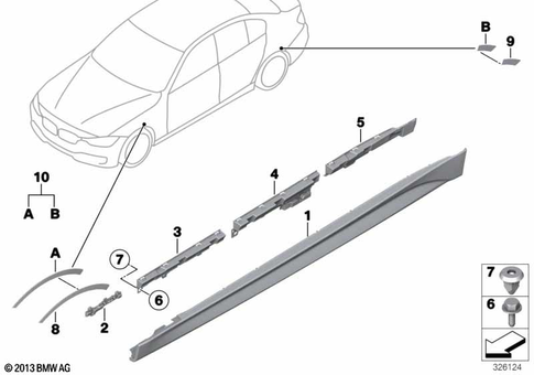 Cover Door Sill / Wheel Arch for 2014 BMW 320iX #1